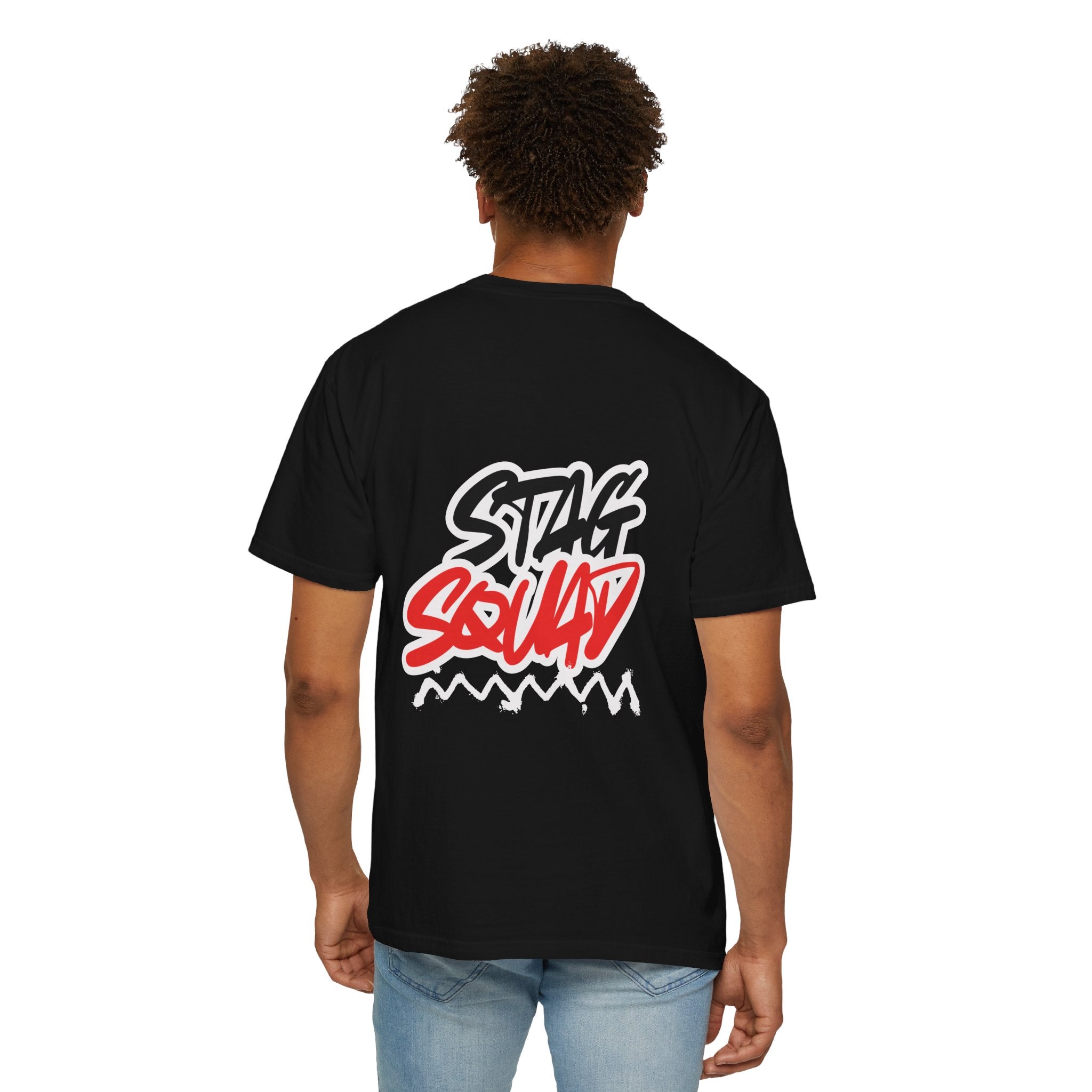 Stag Squad T-Shirt  Bold Script Party Tee for Groomsmen & Bachelor Parties