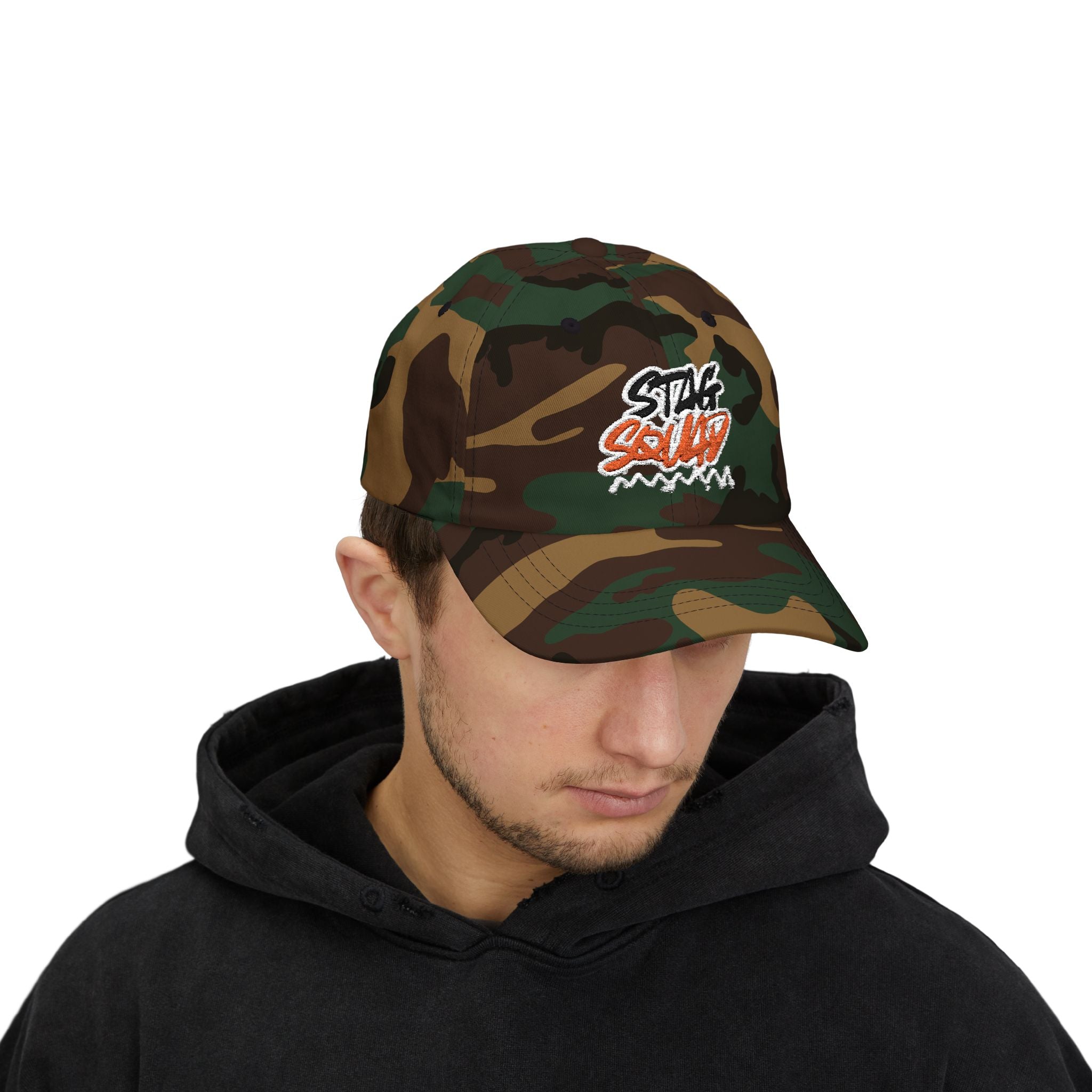 Camo Dad Cap  "Stag squad" Embroidered Cotton Baseball Hat