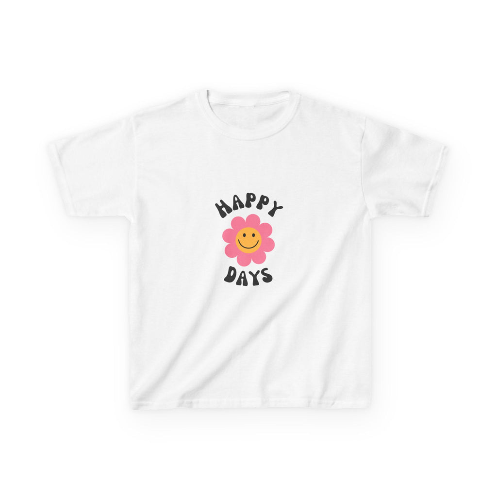 Kids T-Shirt — "Happy Days" Smiley Flower Tee
