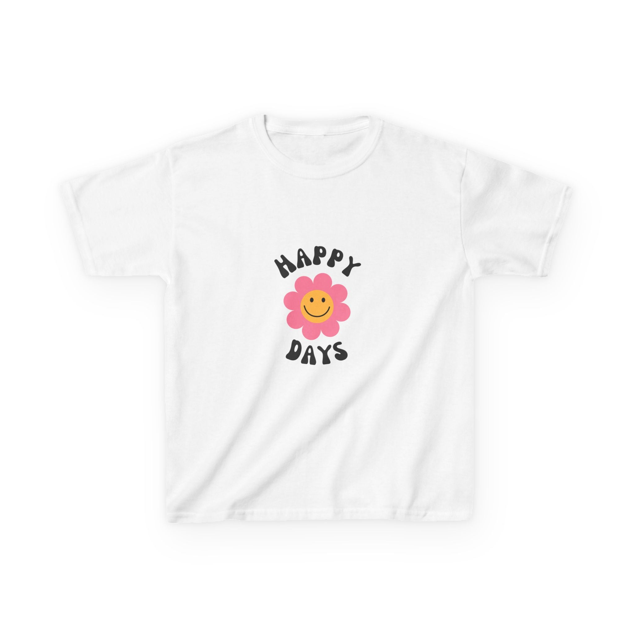 Kids T-Shirt — "Happy Days" Smiley Flower Tee
