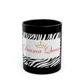 Drama Queen Zebra Print Black Mug 'Drama Queen' Crown Coffee Cup (11oz & 15oz)