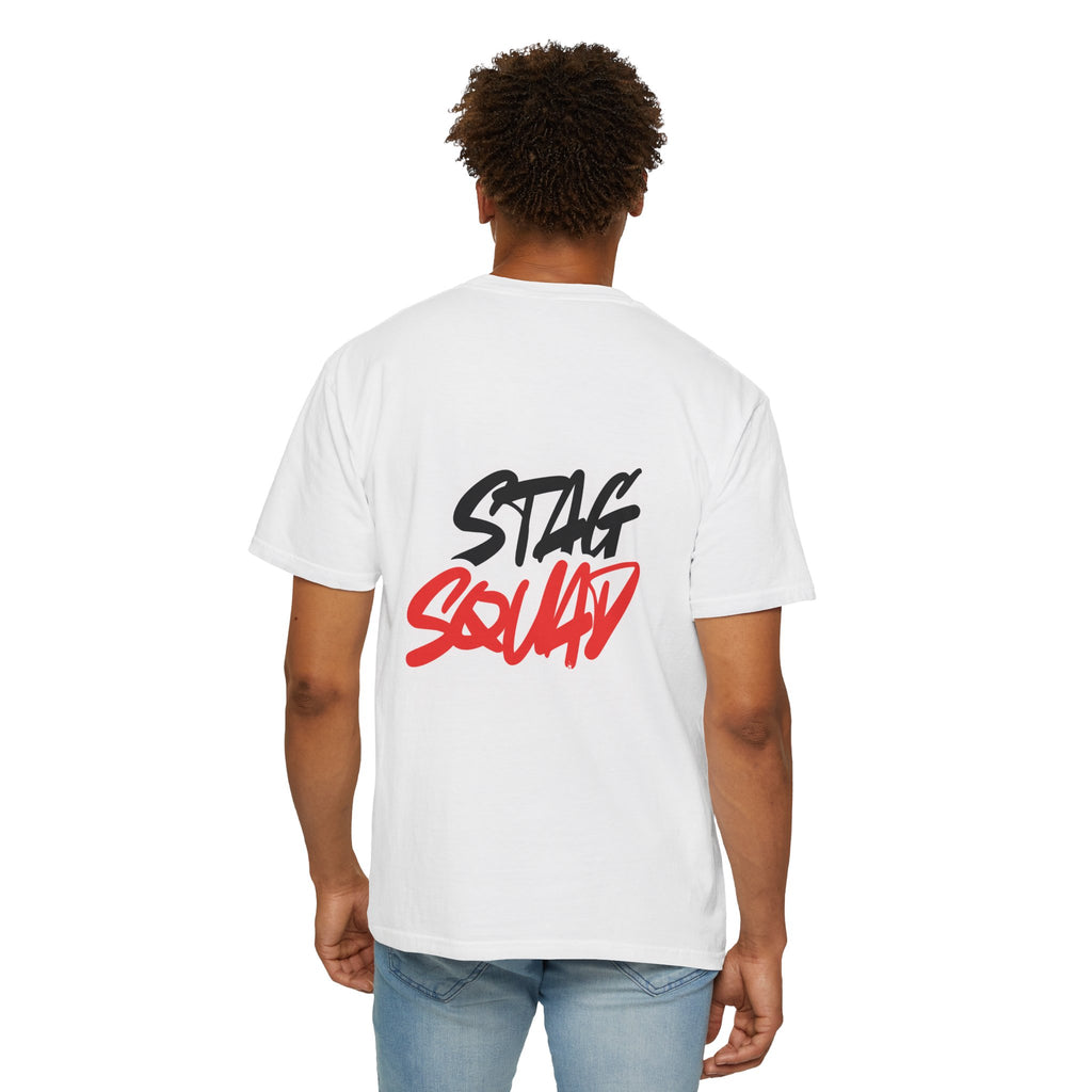 Stag Squad T-Shirt  Bold Script Party Tee for Groomsmen & Bachelor Parties