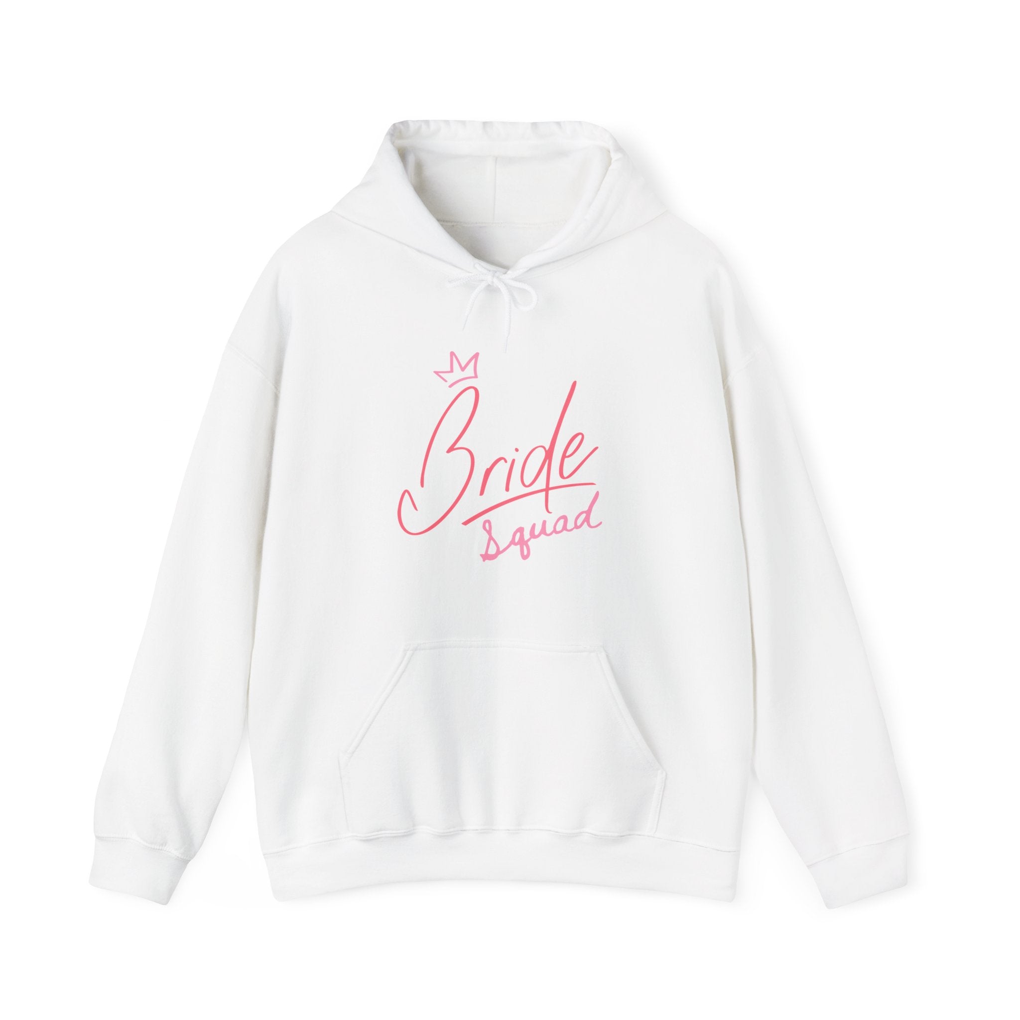 Bride Squad Hoodie - Pink Script Bachelorette Party Pullover