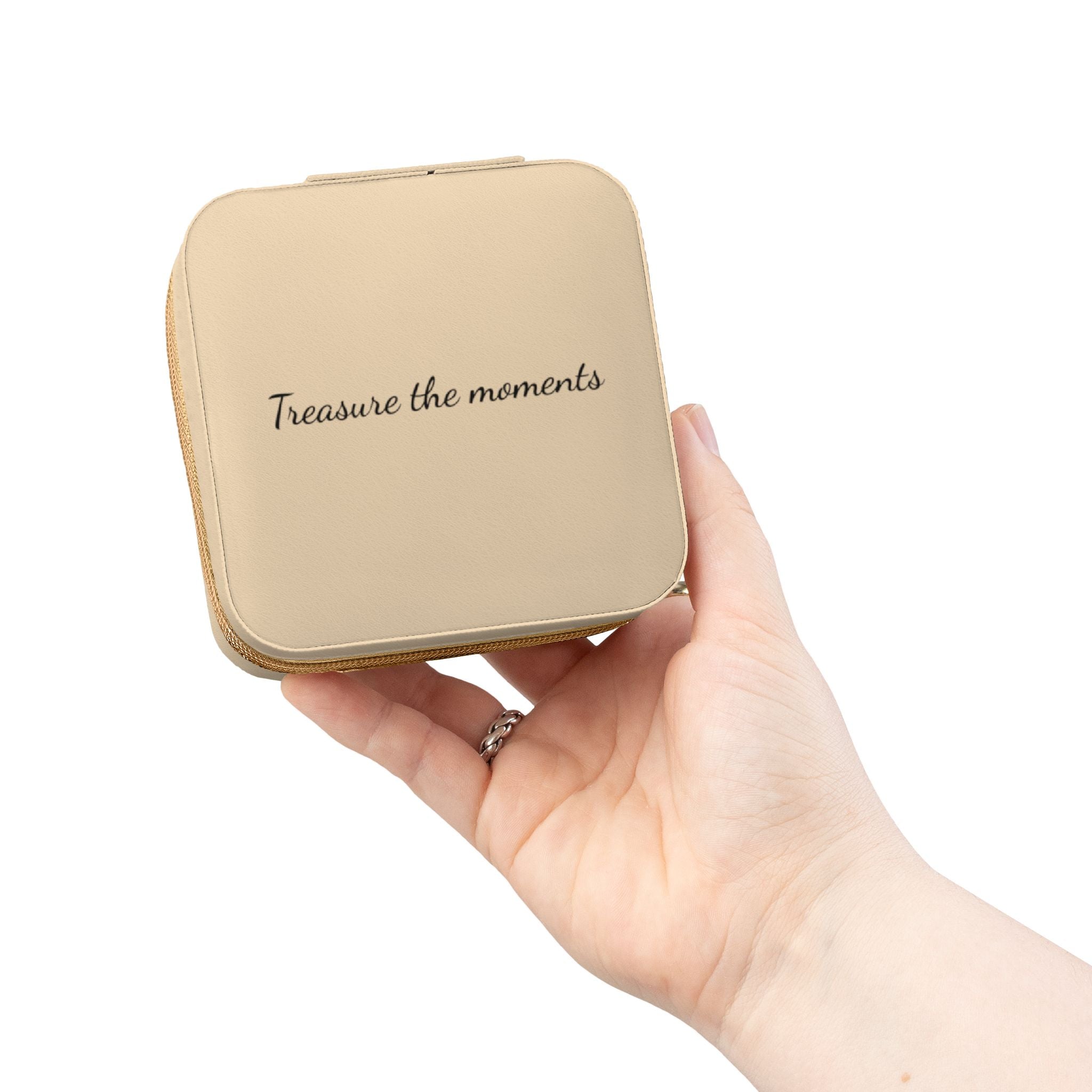 Compact Travel Jewelry Case — 'Treasure the Moments' Portable Organizer
