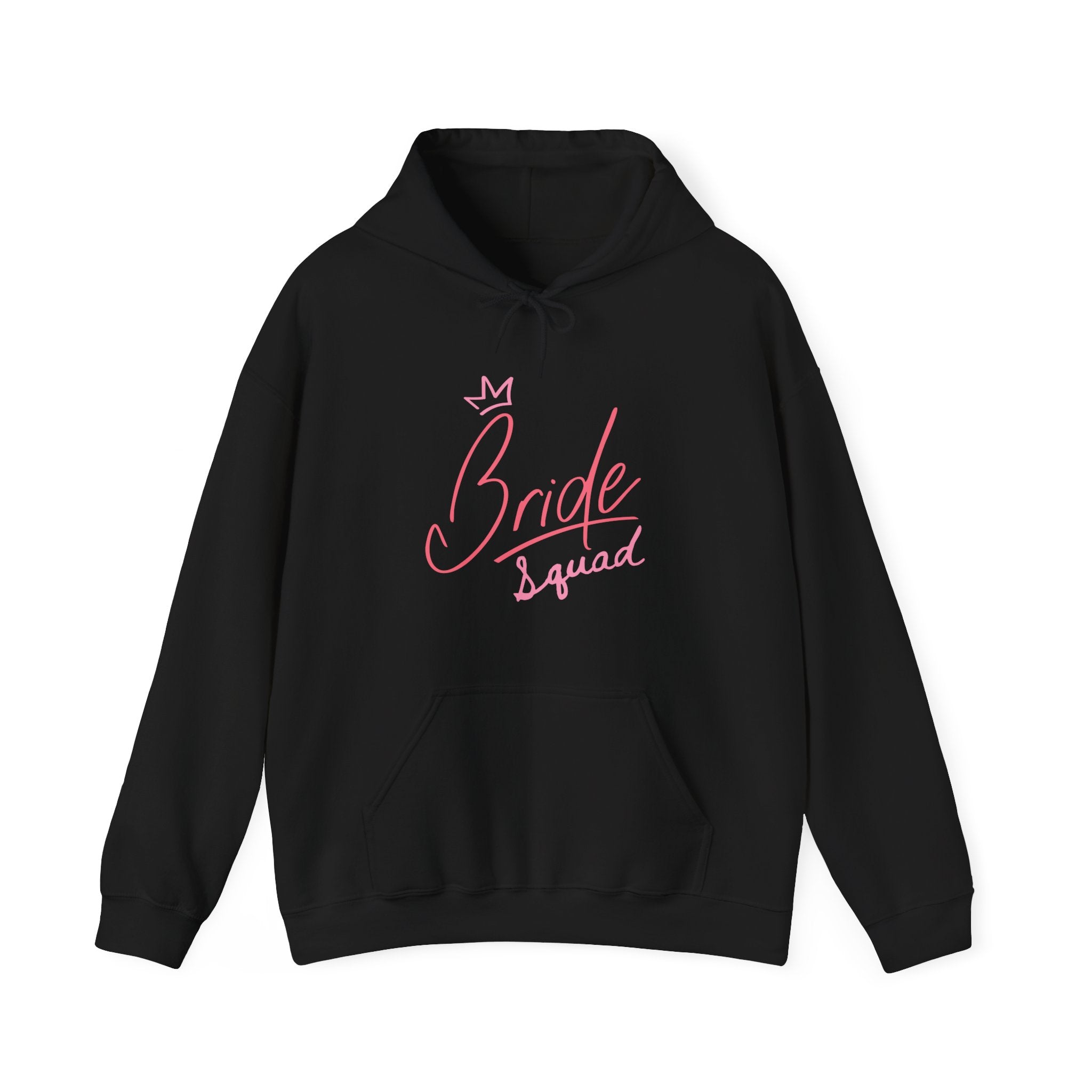 Bride Squad Hoodie - Pink Script Bachelorette Party Pullover
