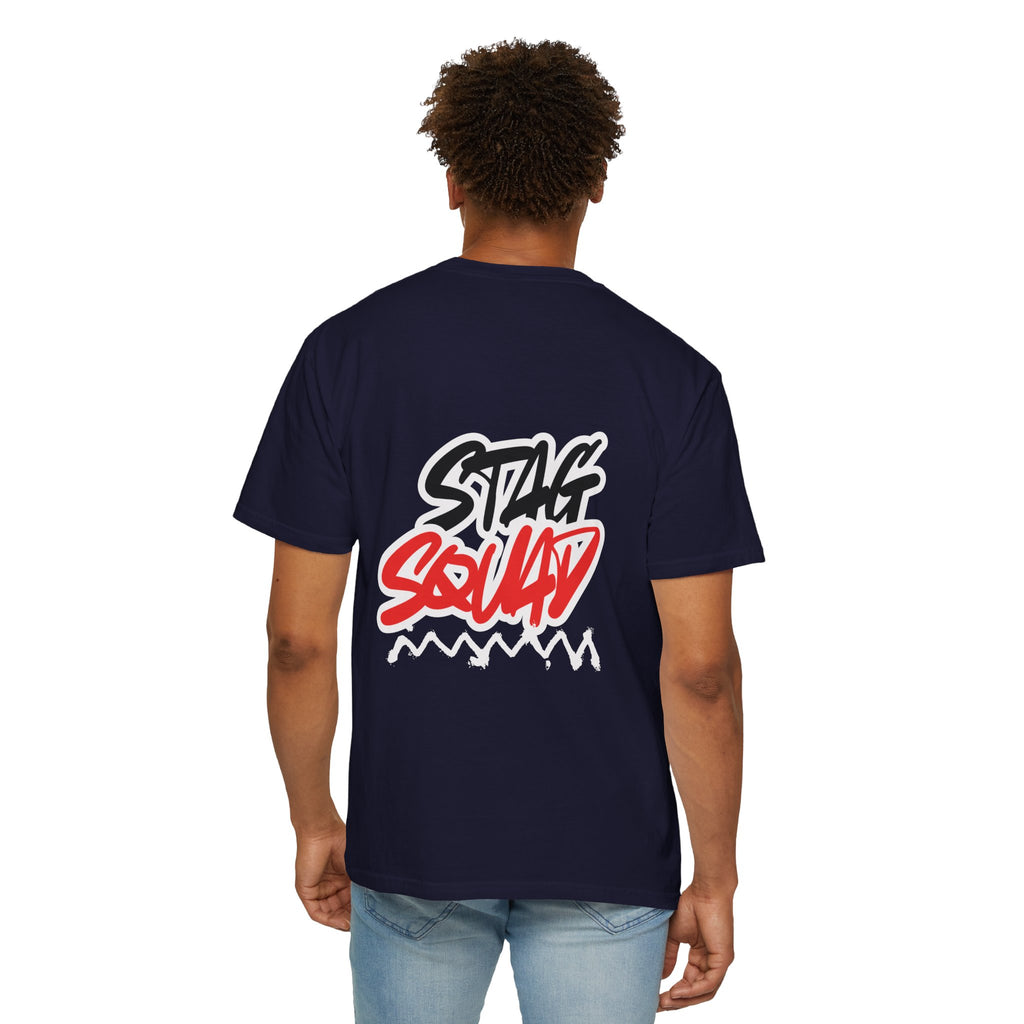 Stag Squad T-Shirt  Bold Script Party Tee for Groomsmen & Bachelor Parties