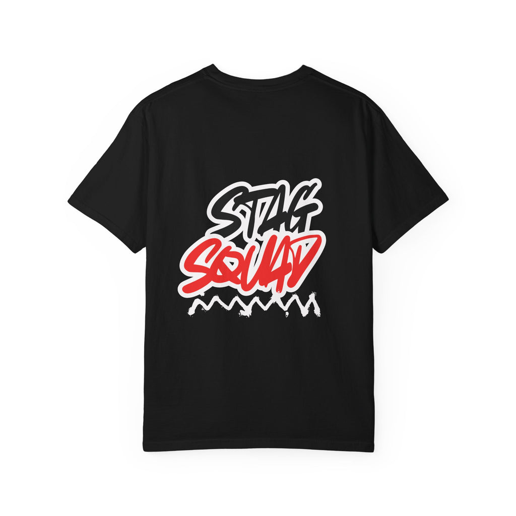 Stag Squad T-Shirt  Bold Script Party Tee for Groomsmen & Bachelor Parties