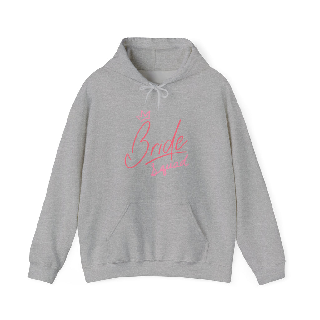 Bride Squad Hoodie - Pink Script Bachelorette Party Pullover