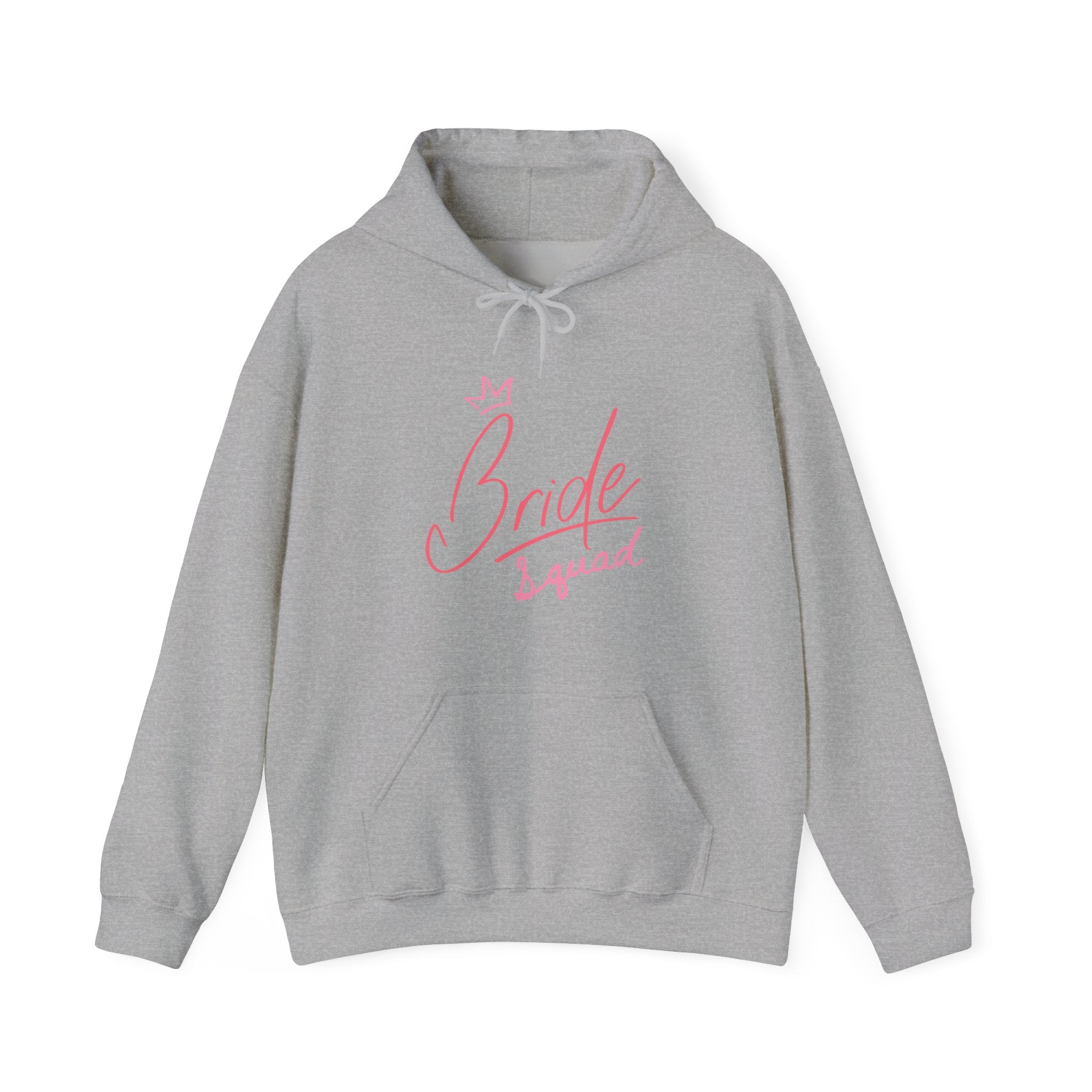 Bride Squad Hoodie - Pink Script Bachelorette Party Pullover