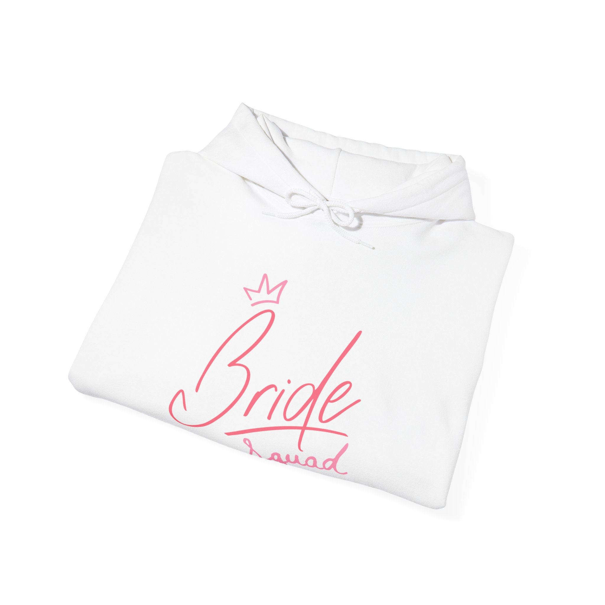 Bride Squad Hoodie - Pink Script Bachelorette Party Pullover