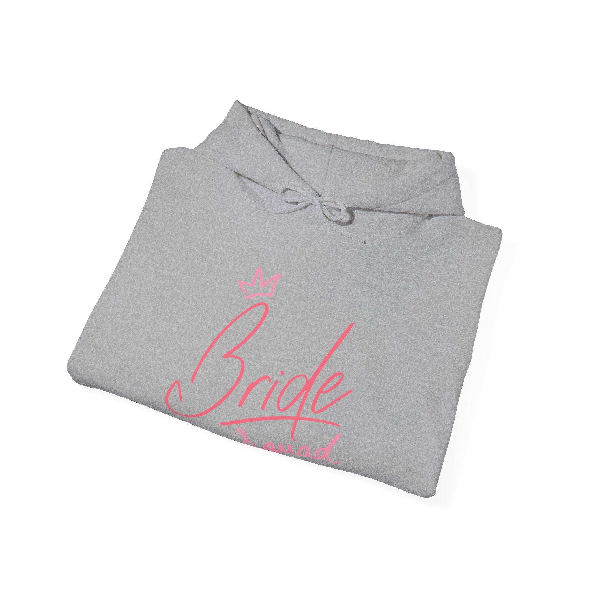 Bride Squad Hoodie - Pink Script Bachelorette Party Pullover