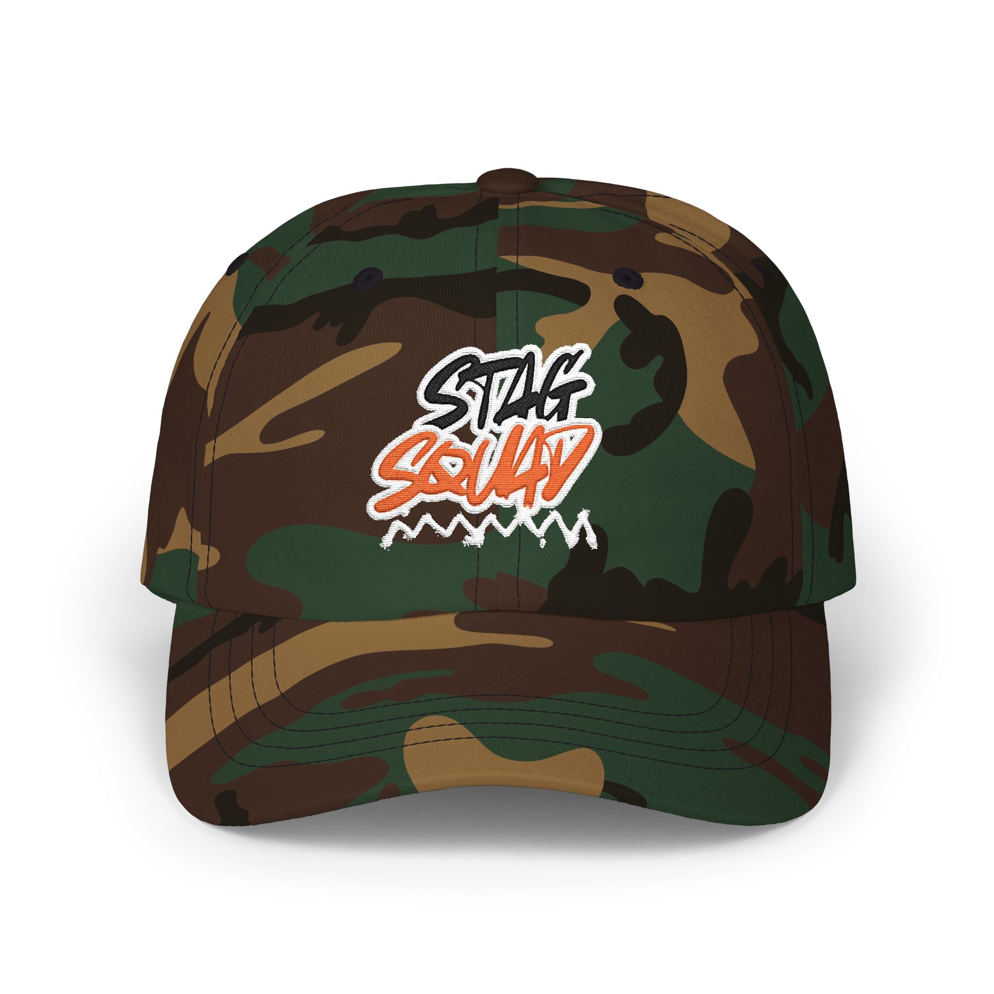 Camo Dad Cap  "Stag squad" Embroidered Cotton Baseball Hat