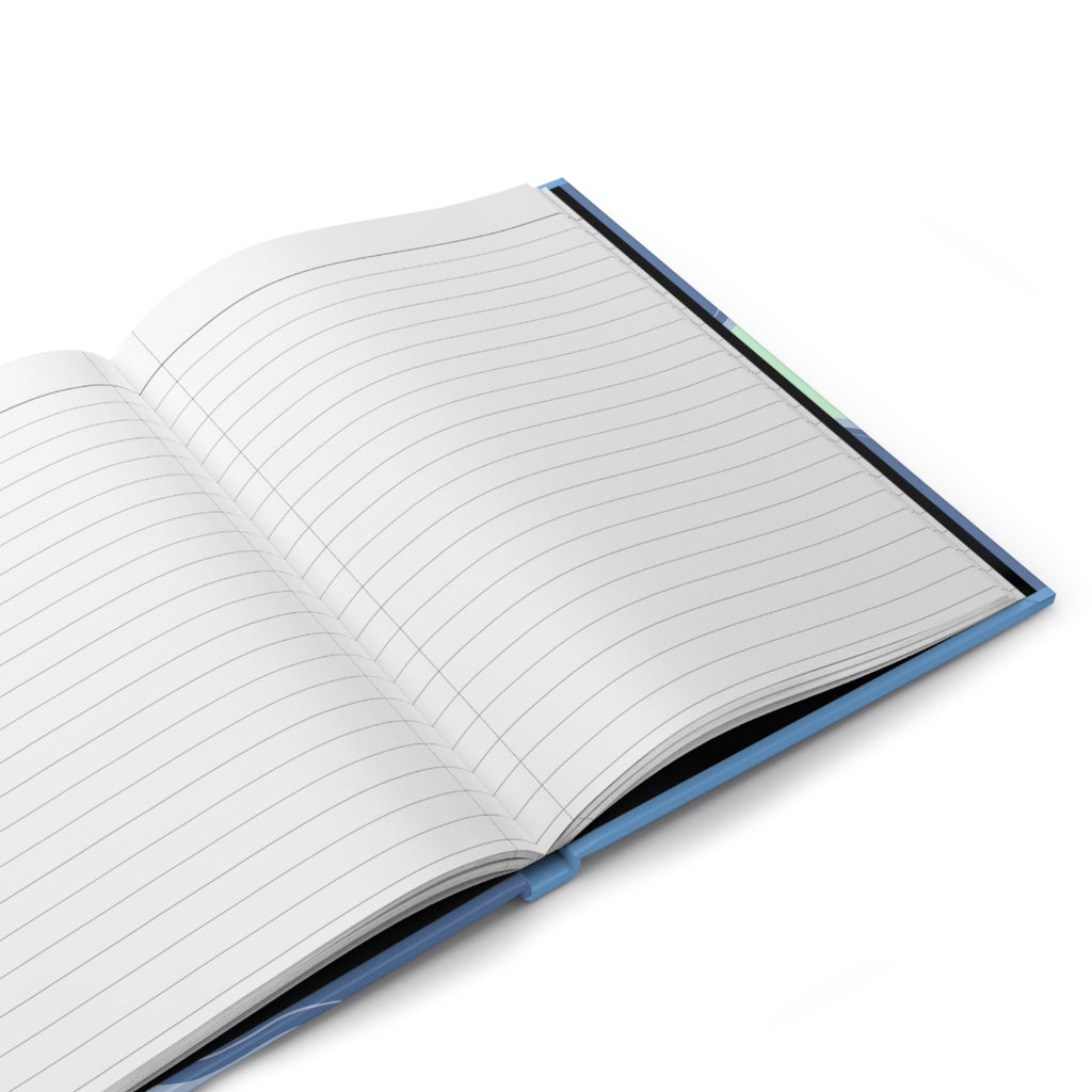 Find Your Flow Hardcover Journal Calming Blue Gradient Daily Notebook for Mindfulness & Creativity