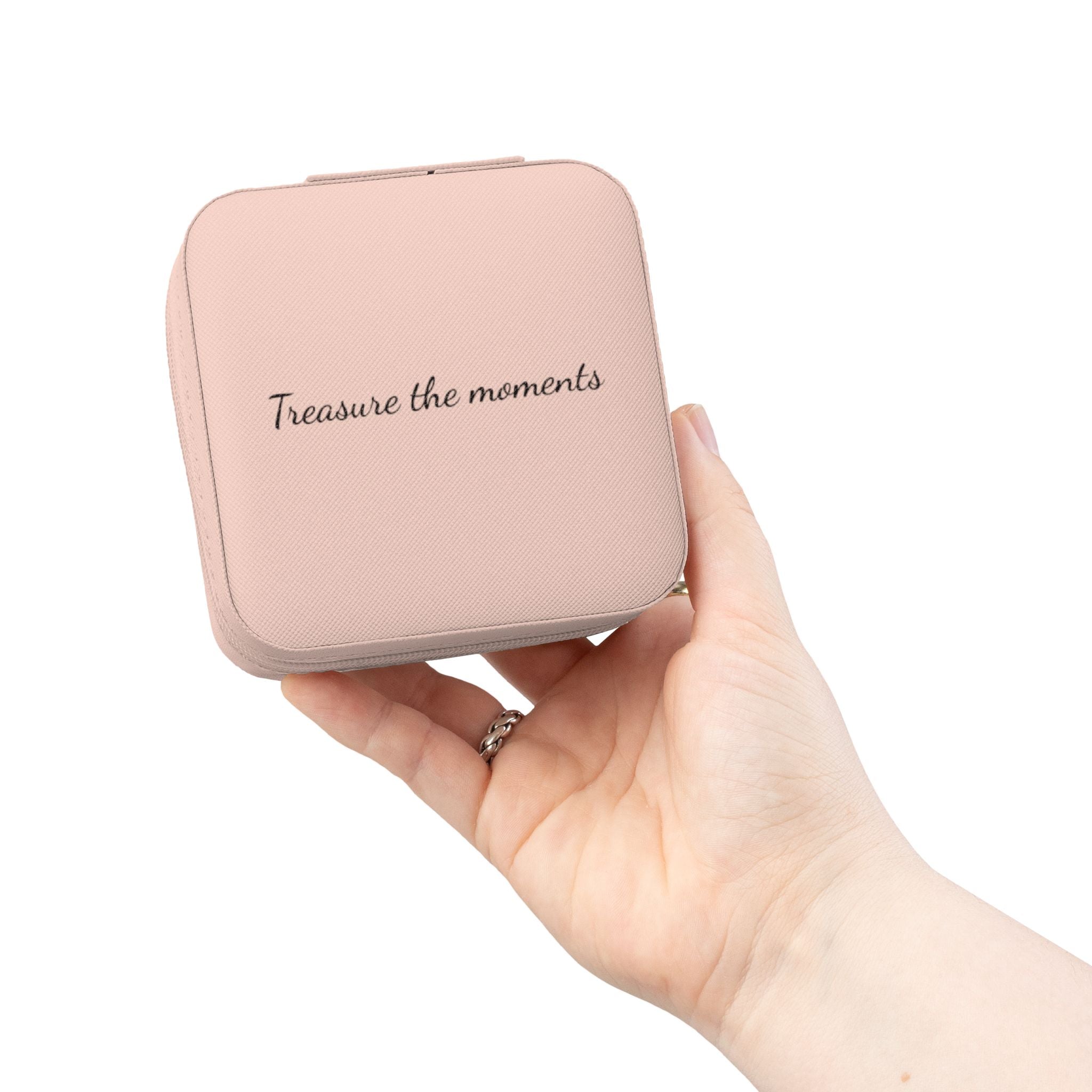 Compact Travel Jewelry Case — 'Treasure the Moments' Portable Organizer