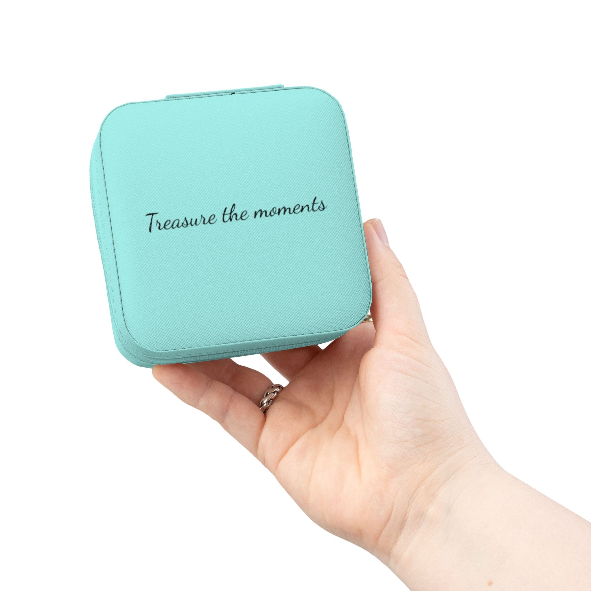 Compact Travel Jewelry Case — 'Treasure the Moments' Portable Organizer
