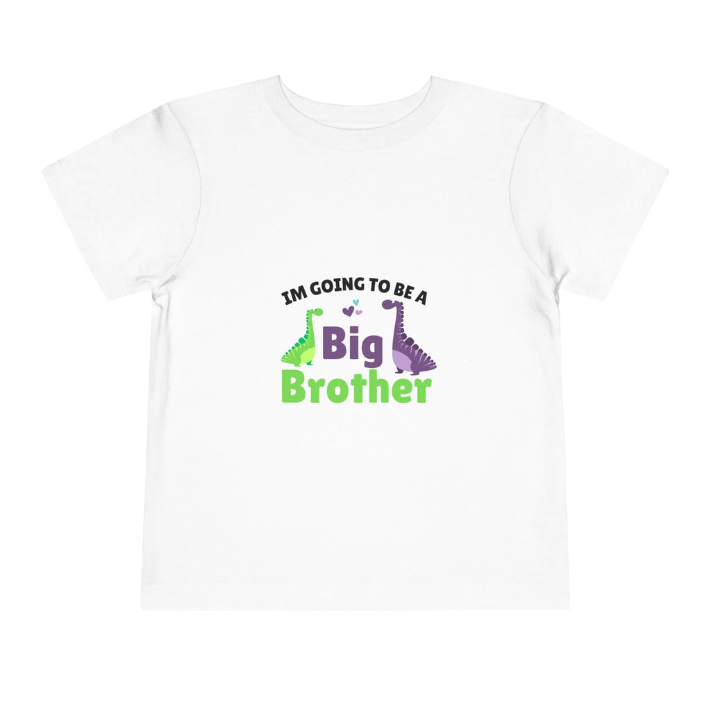 Toddler Tee — "I'm Going to Be a Big Brother" Announcement Shirt with Cute Dinosaurs