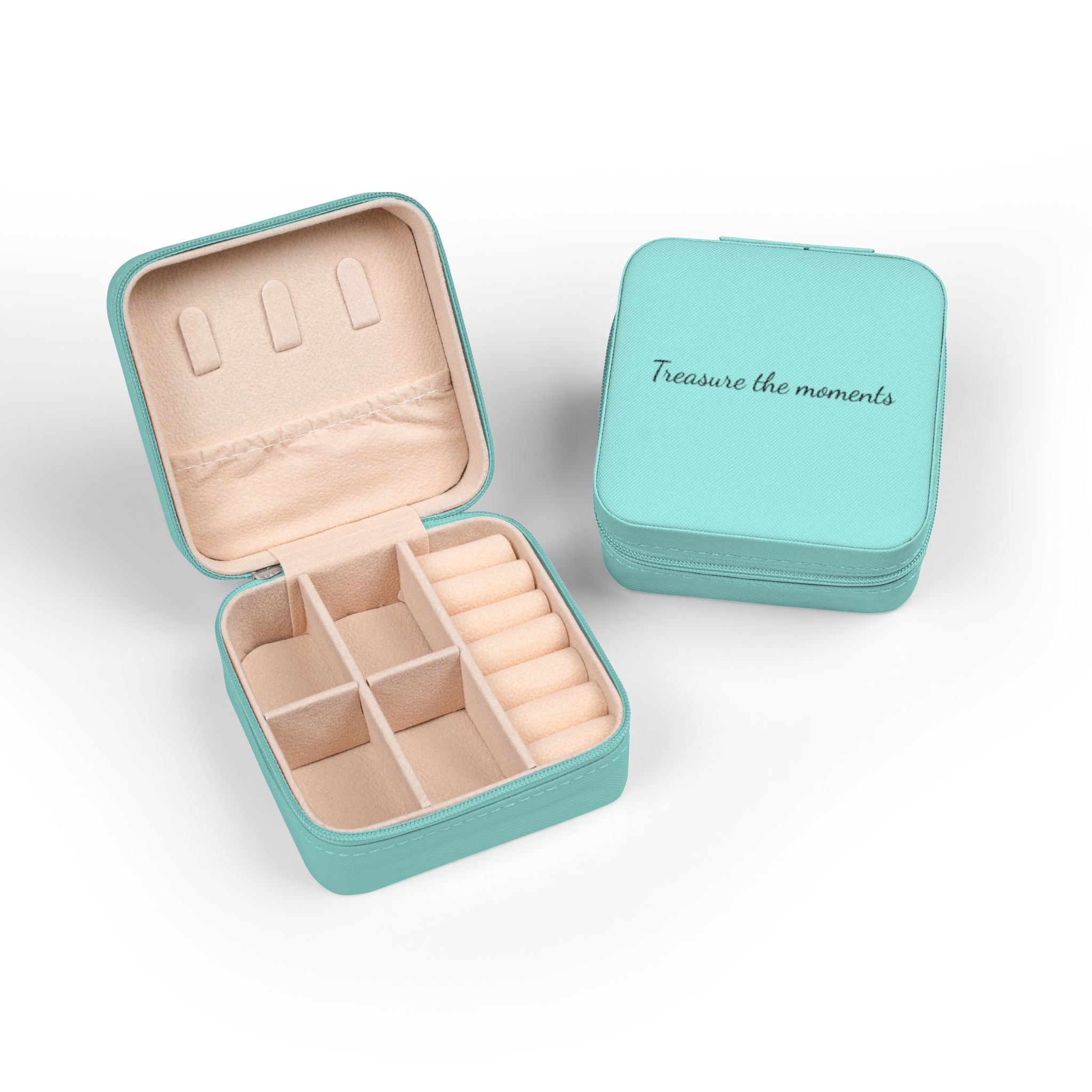 Compact Travel Jewelry Case — 'Treasure the Moments' Portable Organizer
